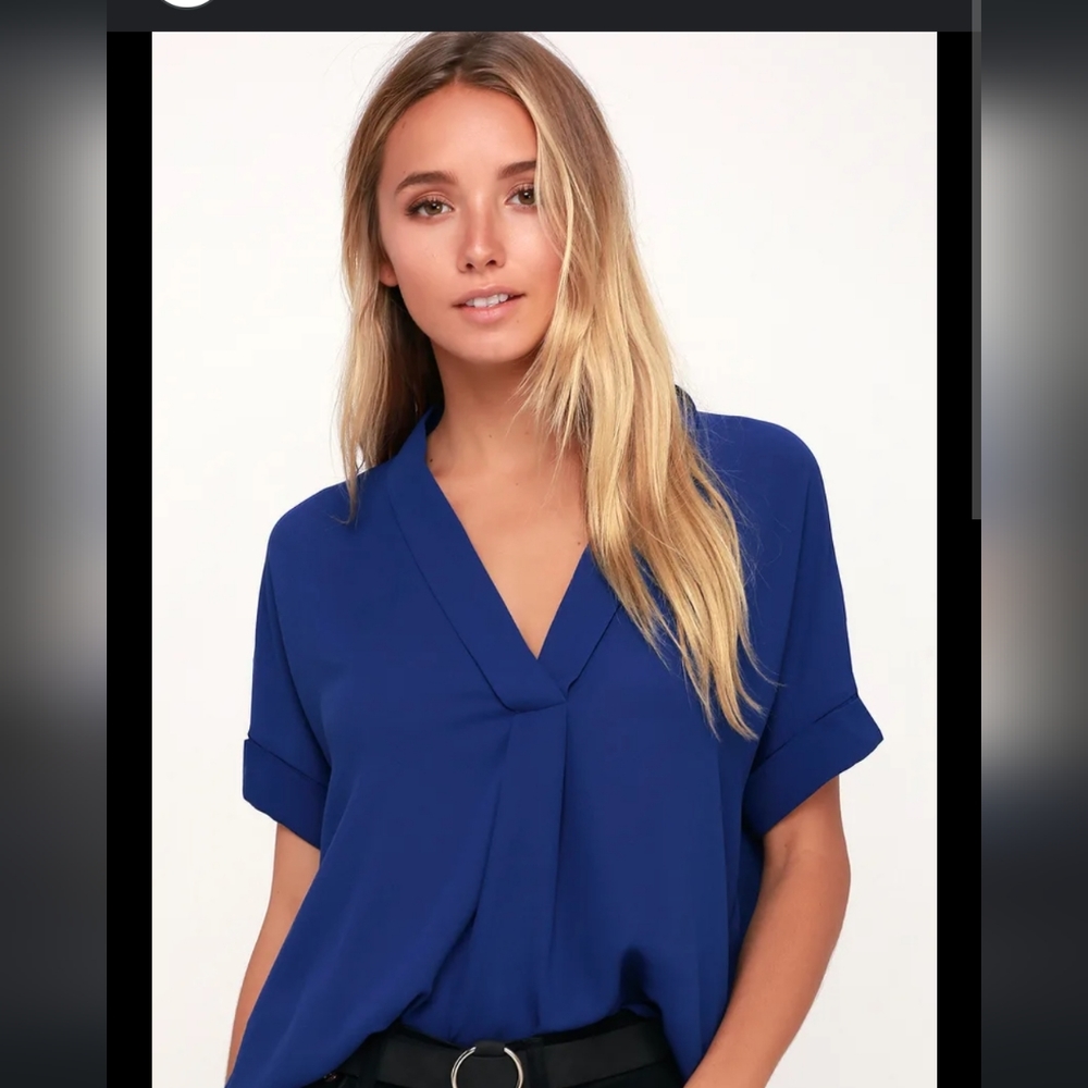 Lulus Blue Blouse
